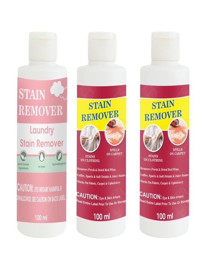 TOOVUS Stain Remover Combo Pack of Pink, Red and Red Stain Remover | Multi-Surface Cleaning Solution for Clothes, Fabrics, Upholstery (100 g Each) - Image 1